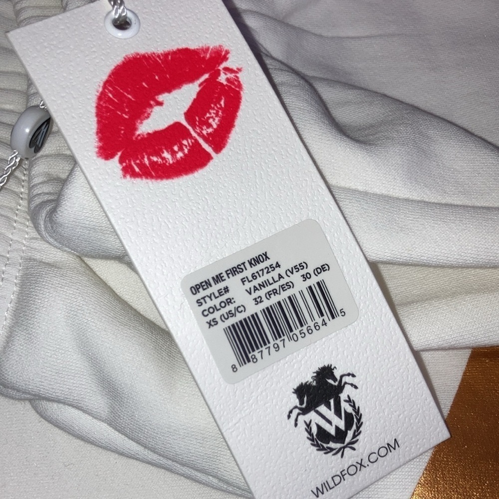 NWT Wildfox “Open Me First” Vanilla Joggers size XS - Picture 4 of 13